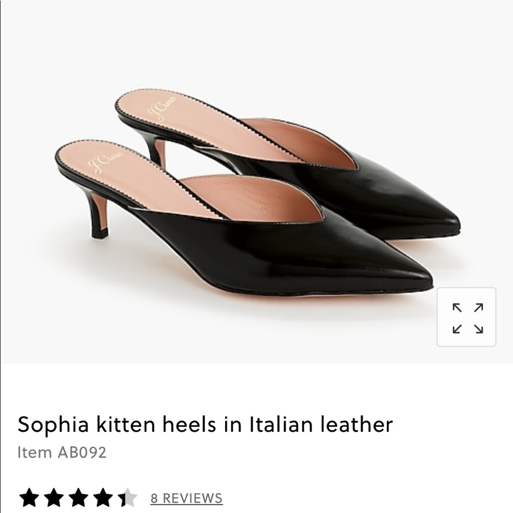 Jcrew Sophia kitten heels in Italian leather